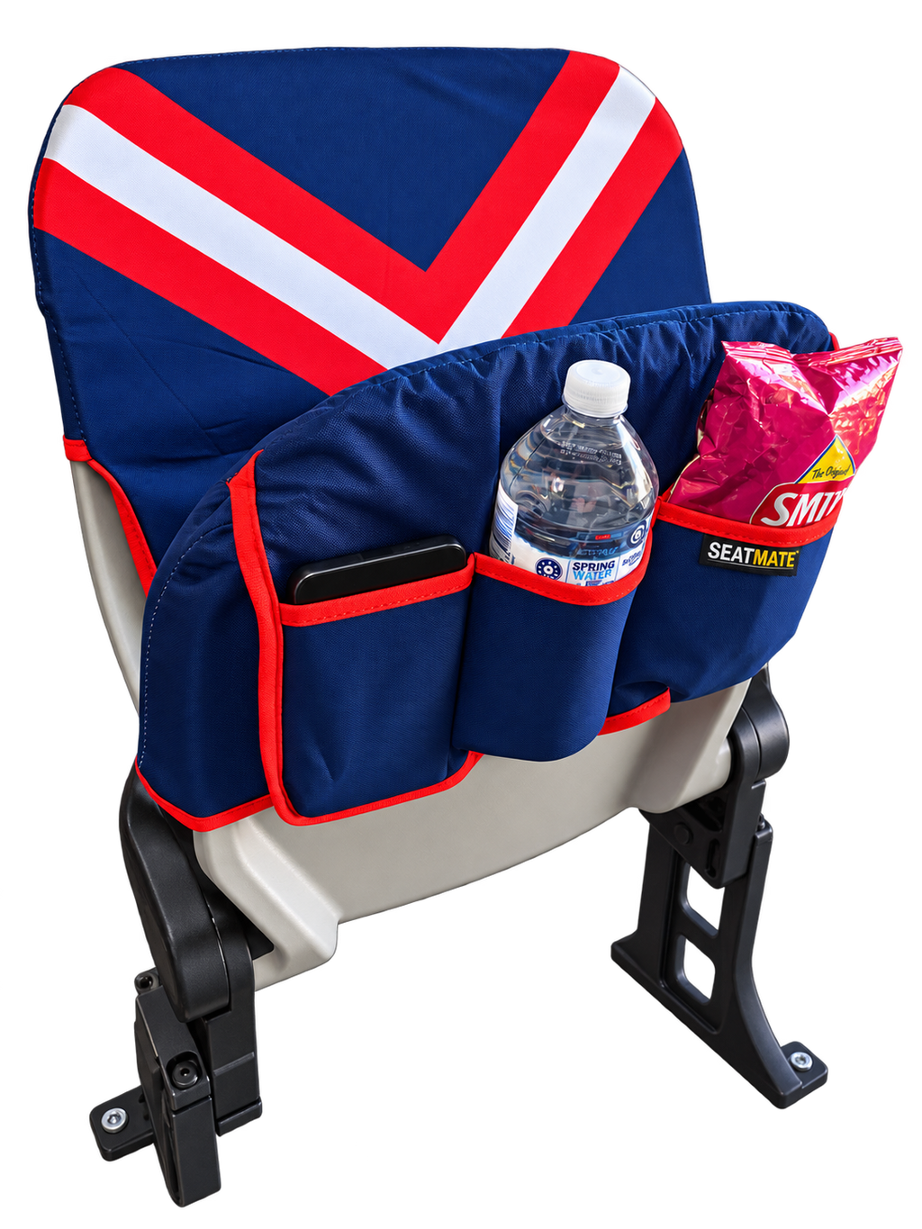 [Coming Soon] Navy, Red & White Chevron - SEATMATE Stadium Seat Cover