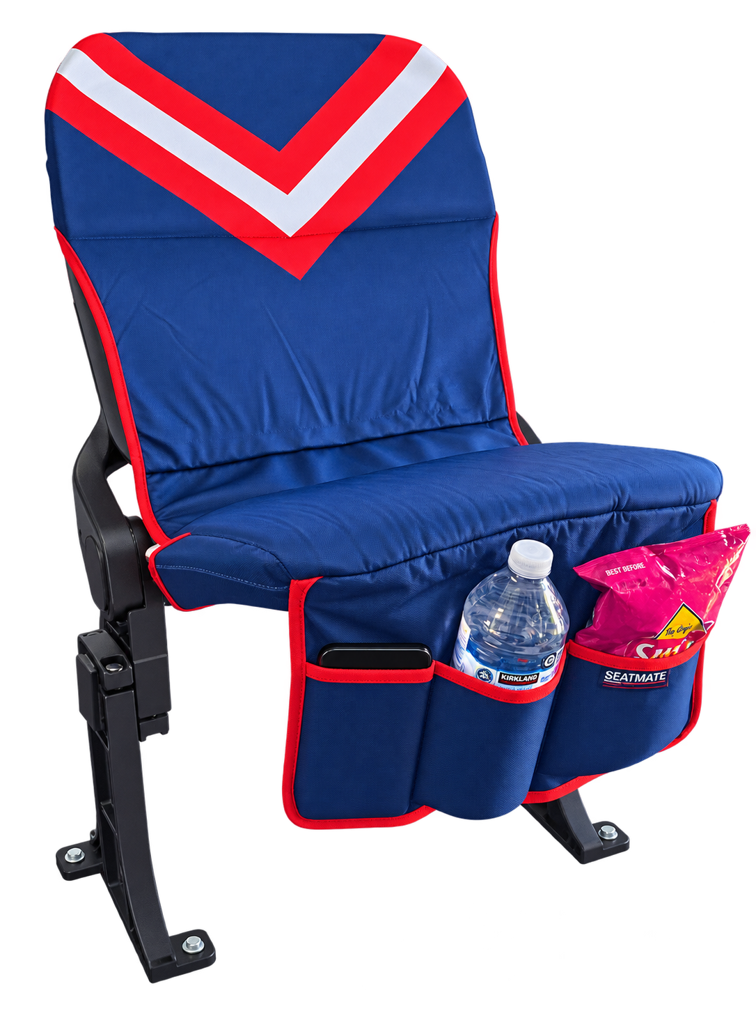 [Coming Soon] Navy, Red & White Chevron - SEATMATE Stadium Seat Cover