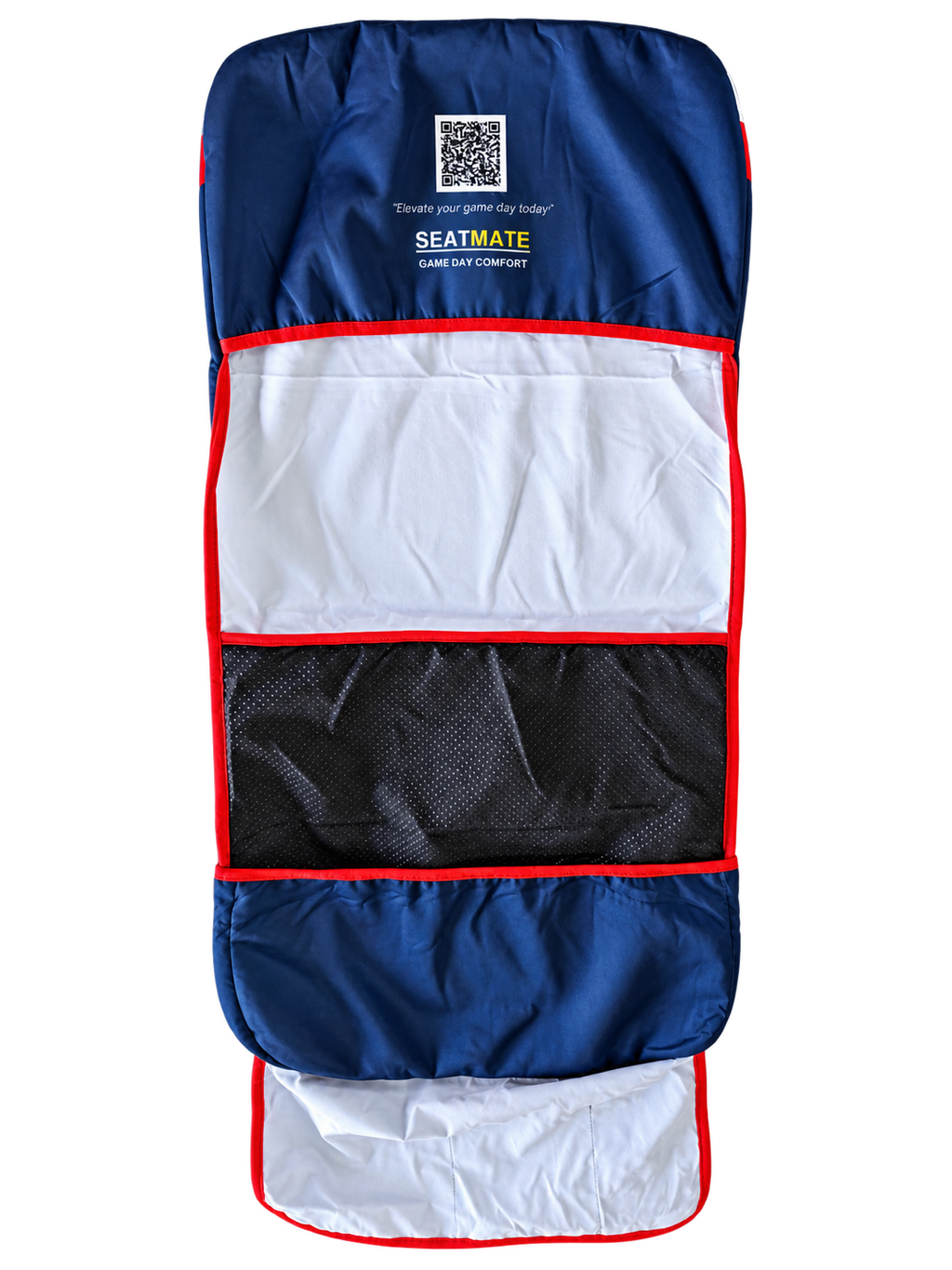 [Coming Soon] Navy, Red & White Chevron - SEATMATE Stadium Seat Cover