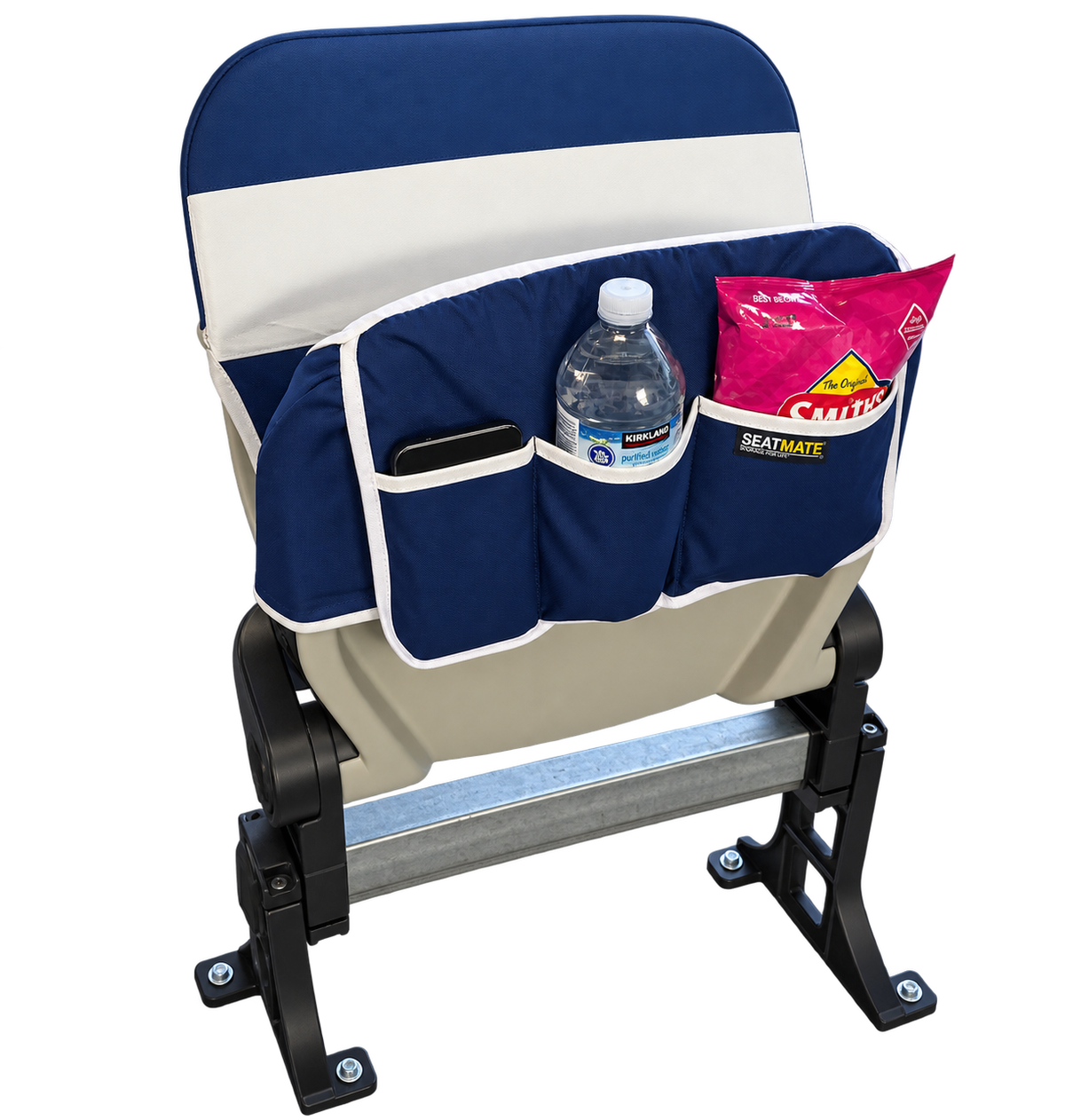 [Coming Soon] Navy & White Horizontal Stripe - SEATMATE Stadium Seat Cover