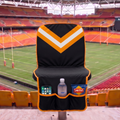 [Coming Soon] Black with Orange & White Chevron - SEATMATE Stadium Seat Cover