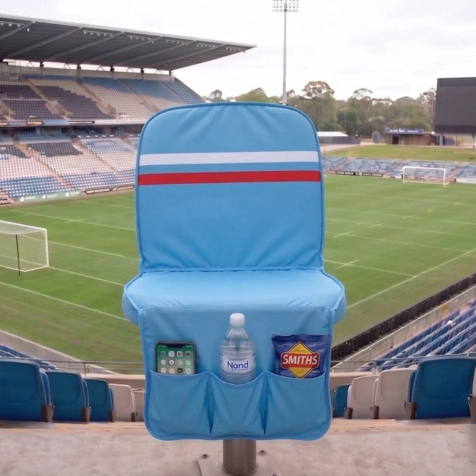 [Coming soon] Sky blue with red and white stripe - SEATMATE stadium seat cover