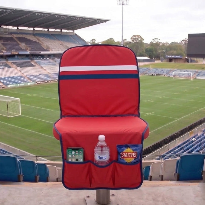 [Coming soon] Red with navy and white stripe - SEATMATE stadium seat cover