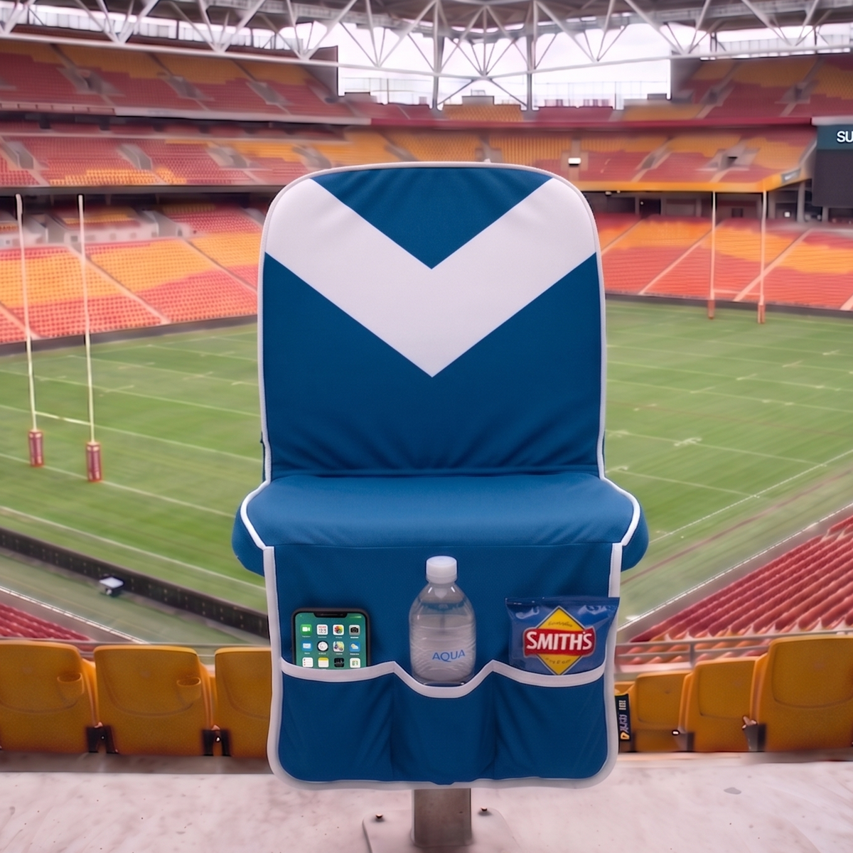 [Coming Soon] Blue and White Chevron - SEATMATE stadium seat cover