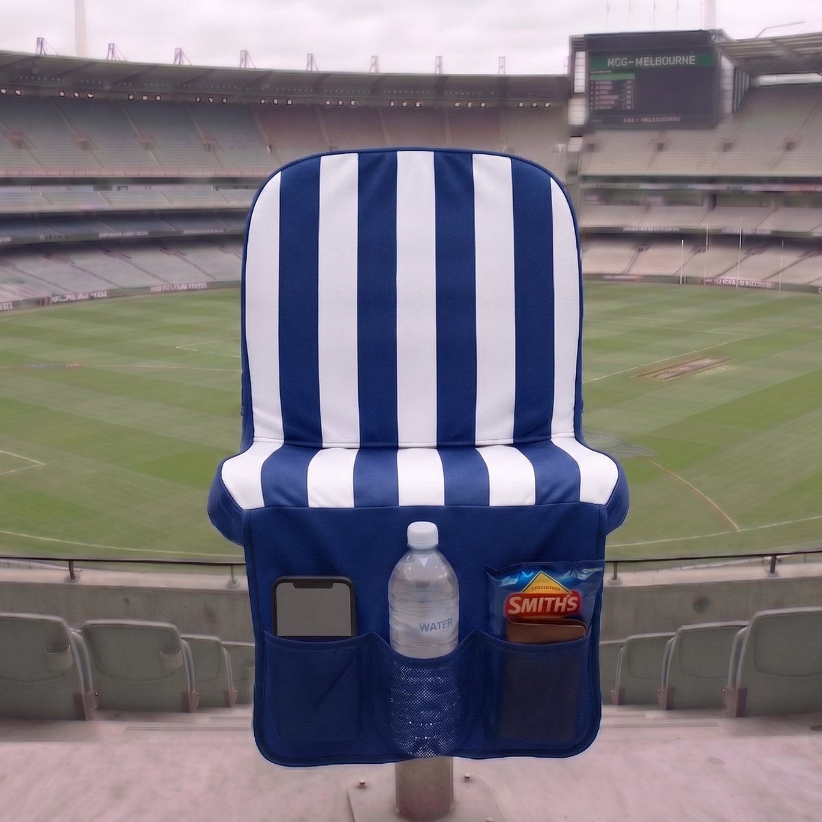 [Coming Soon] Navy & White Stripe - SEATMATE Stadium Seat Cover