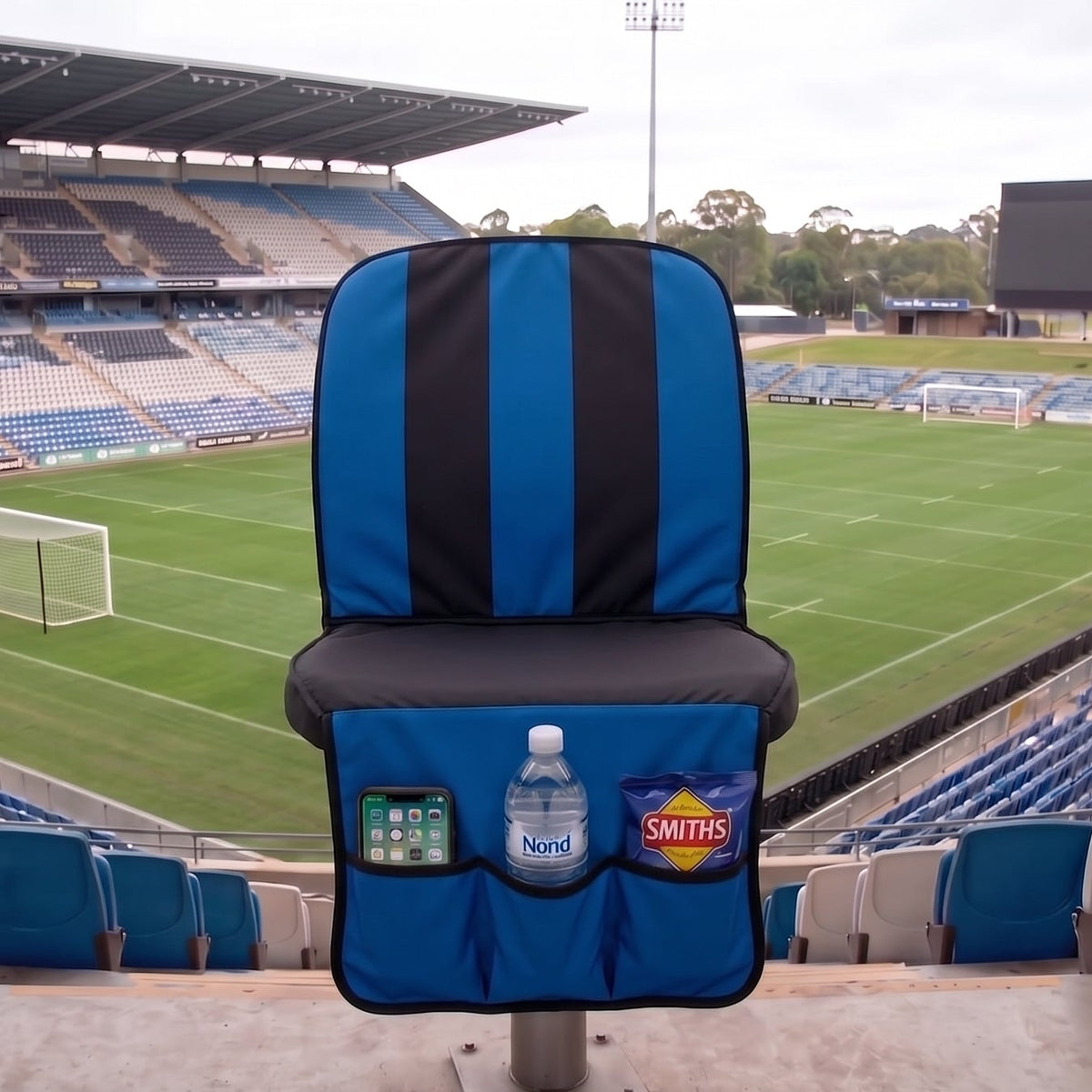 [Coming soon] Black and Blue stripes - SEATMATE stadium seat cover