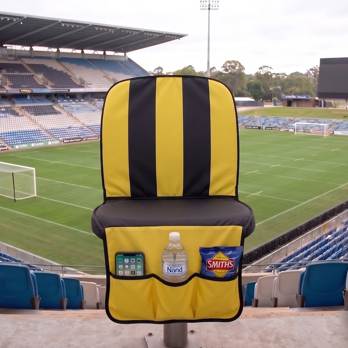 [Coming soon] Yellow and Black stripe - SEATMATE stadium seat cover