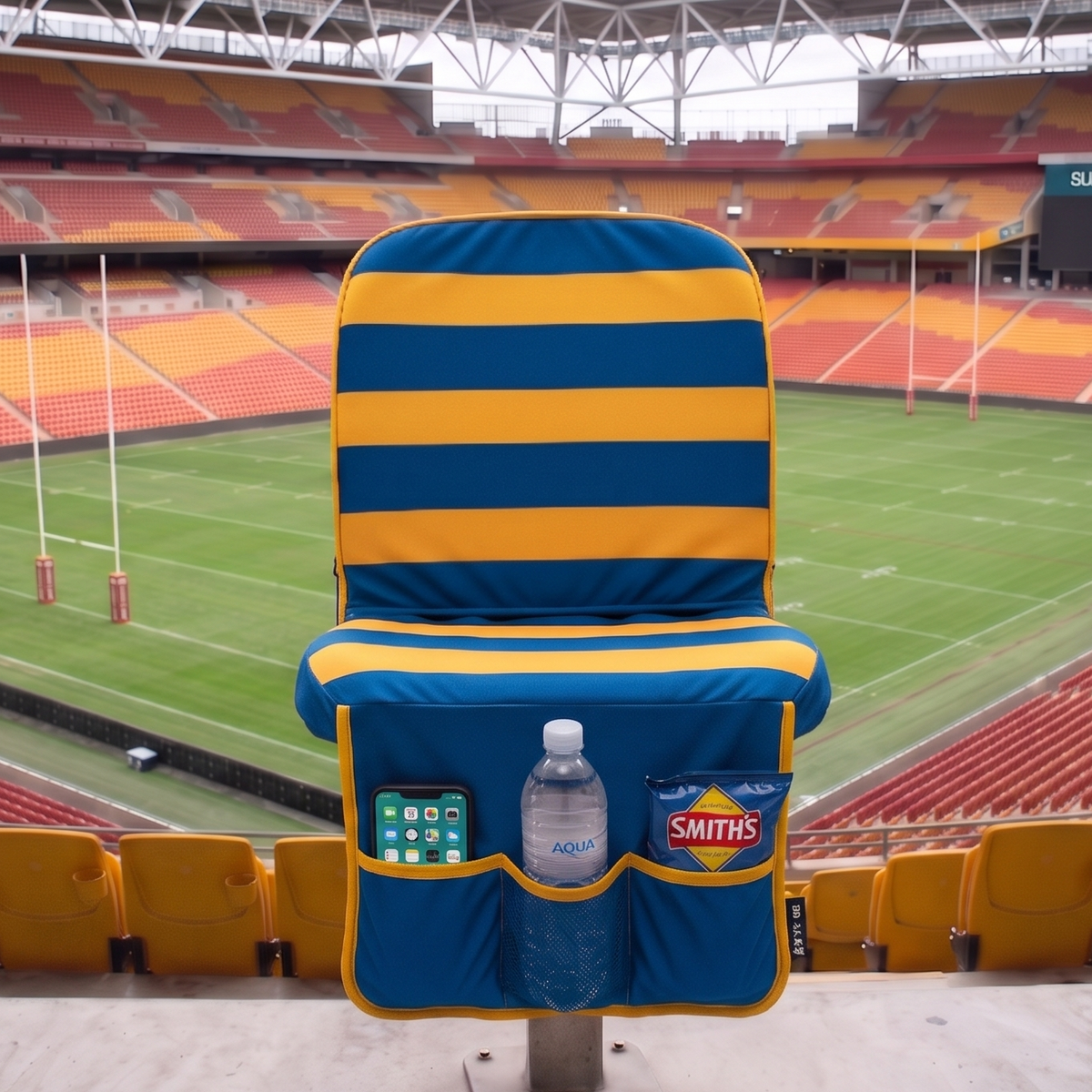 [Coming Soon] Blue and Gold Stripes - SEATMATE Stadium Seat Cover