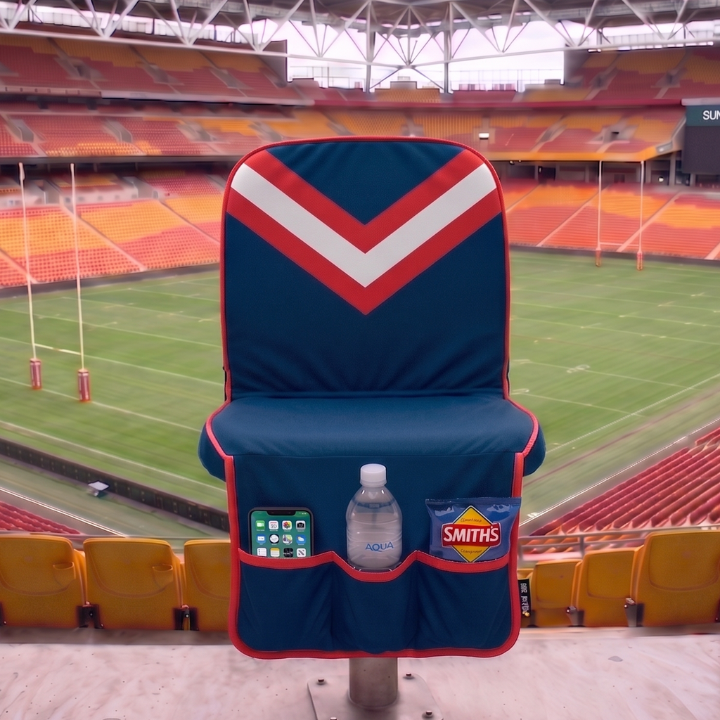 [Coming Soon] Navy, Red & White Chevron - SEATMATE Stadium Seat Cover