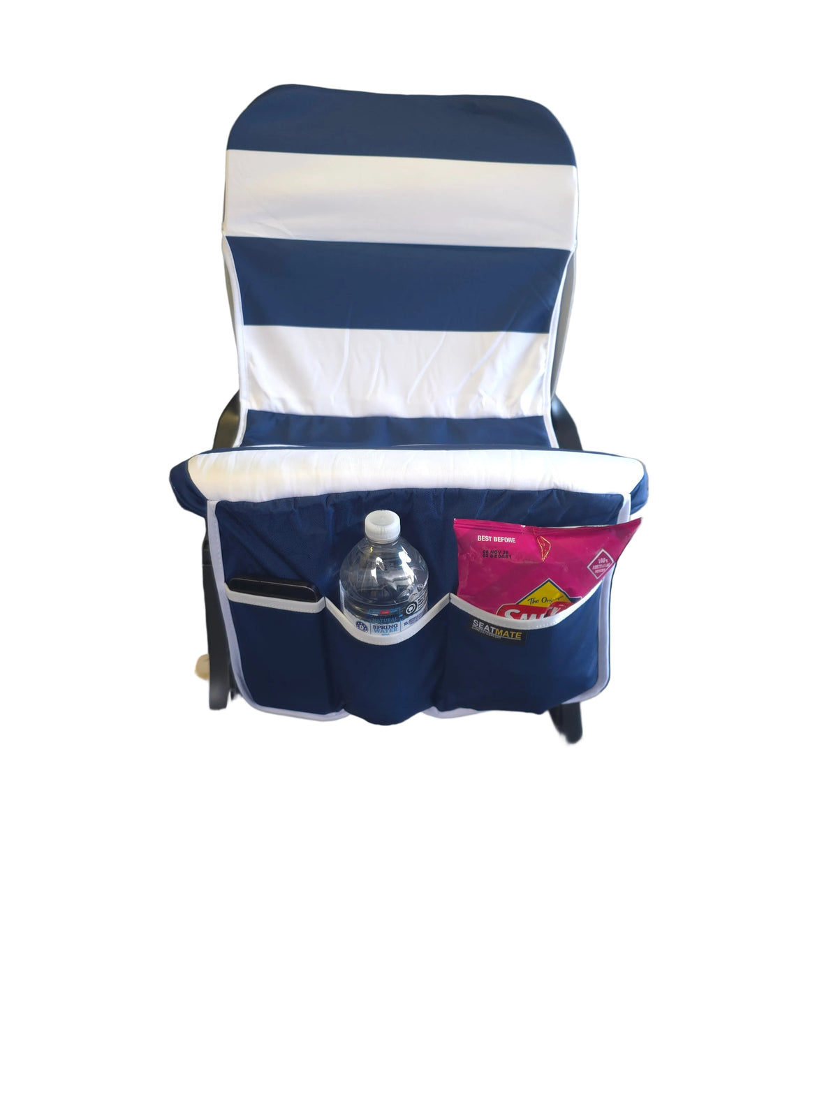 [Coming Soon] Navy & White Horizontal Stripe - SEATMATE Stadium Seat Cover
