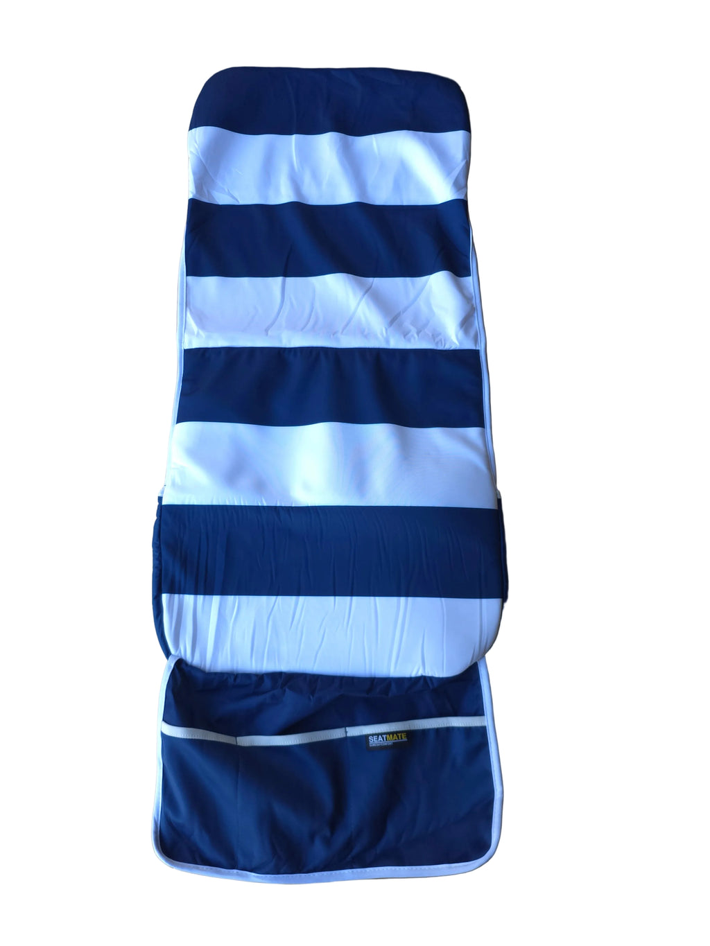 [Coming Soon] Navy & White Horizontal Stripe - SEATMATE Stadium Seat Cover